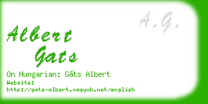 albert gats business card